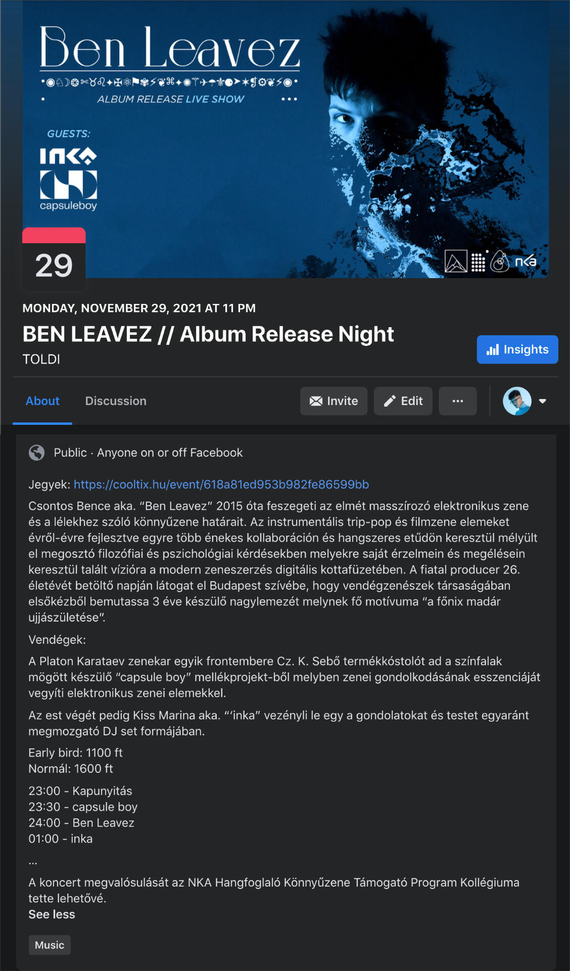 Ben Leavez • Lemezbemutato 02